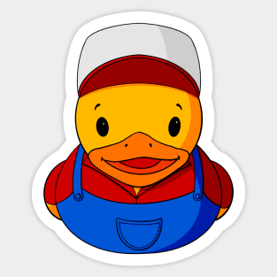 Farmer Rubber Duck Sticker